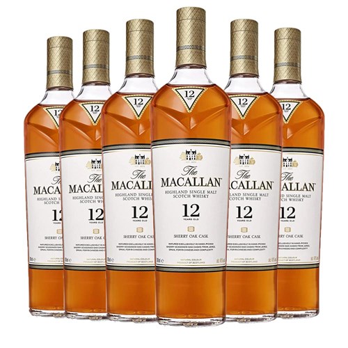 Case of 6 The Macallan Sherry Oak 12 Year Old Whisky 70cl (6x70cl)